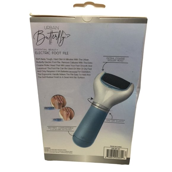Urban Butterfly Essential Beauty Electric Foot File - NIB - Soft Heels and Feet - Picture 3 of 5